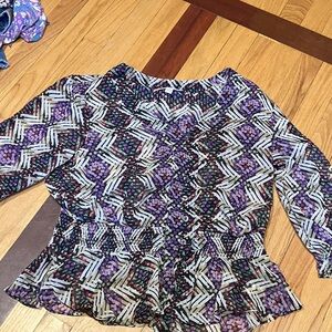 Women's Purple Patterned Top Estt